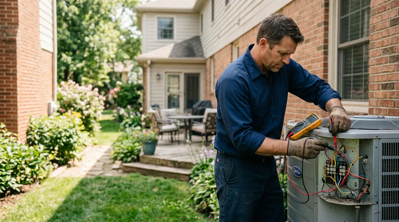 HVAC technician working near Mullens, WV